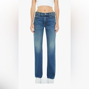 Mother Reiffler jean. midrise full length inseam.
Distressed hem.